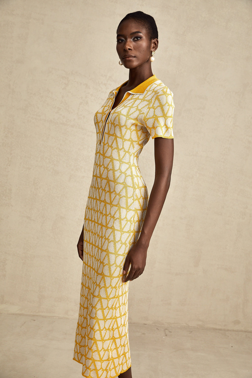 Madeleine toile midi elbise