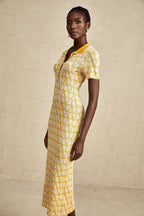 Madeleine toile midi elbise