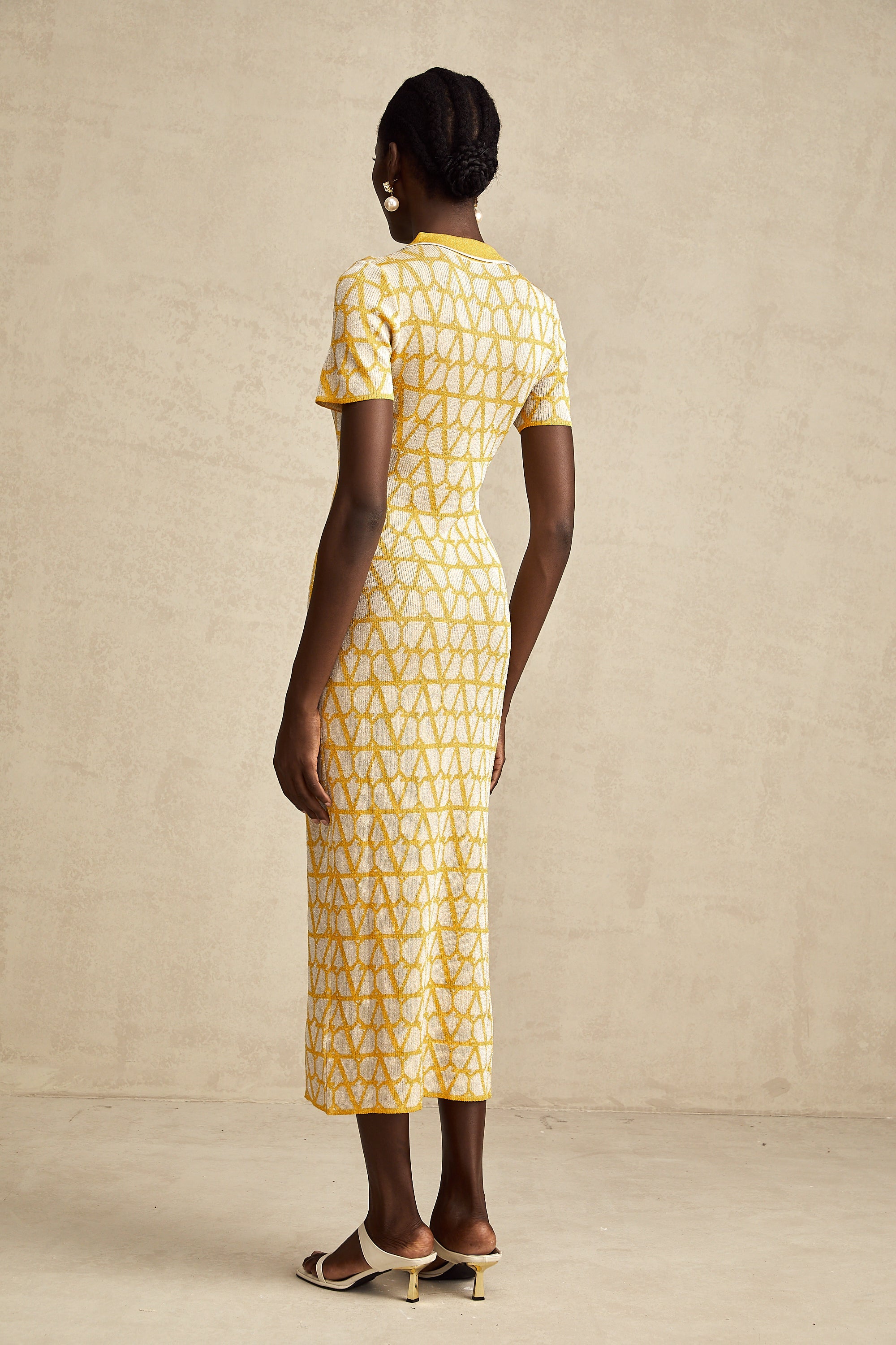 Madeleine toile midi elbise