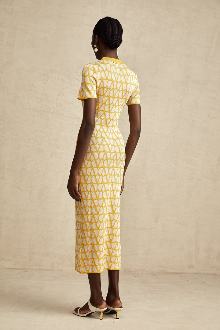 Madeleine toile midi elbise
