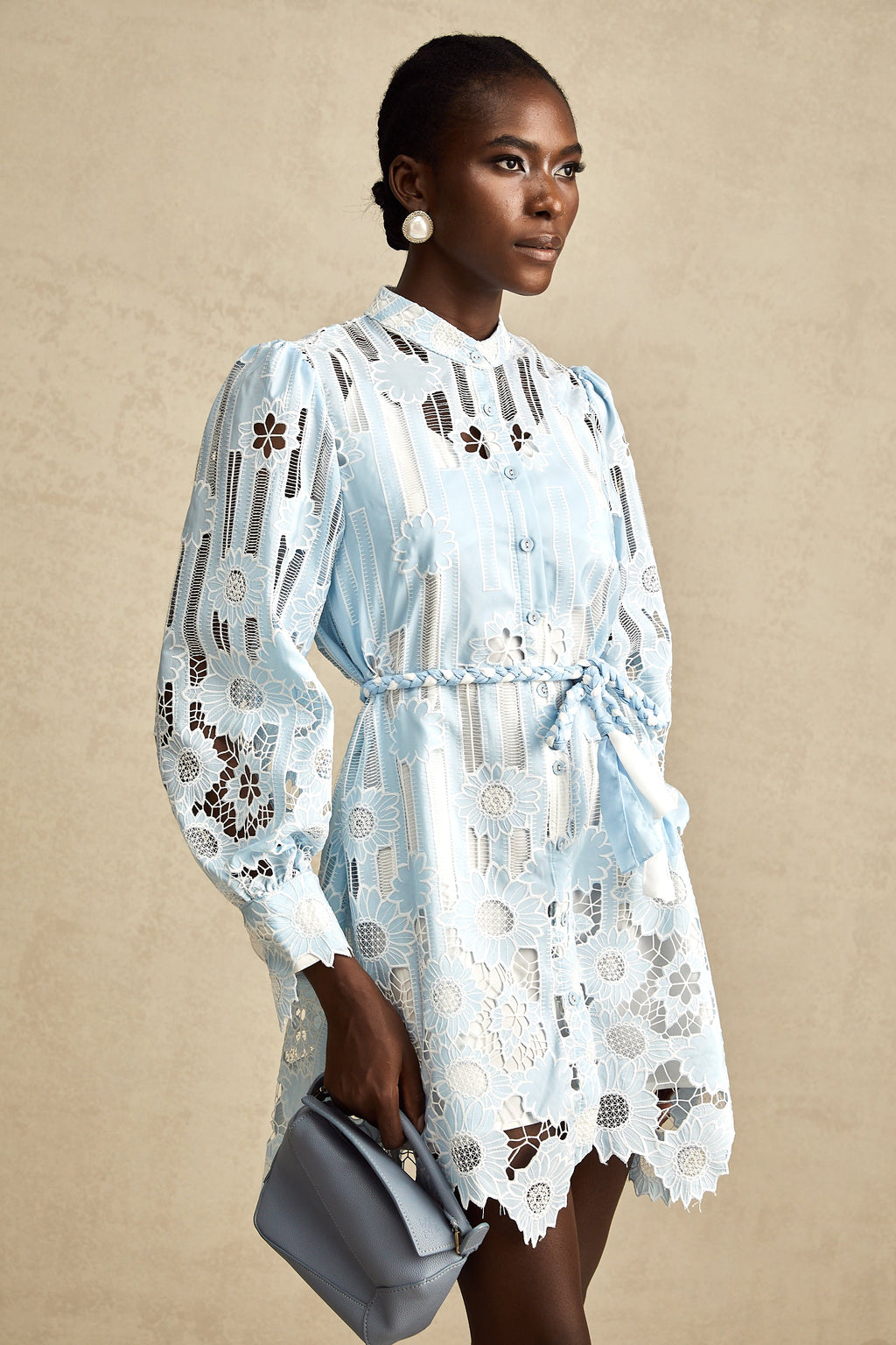 Catherine dantel mini elbise