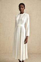 Honorine pile midi elbise