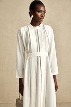 Honorine pile midi elbise