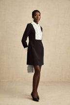 Esmée kontrast mini elbise