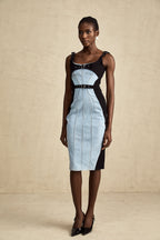 Fanny panel midi elbise