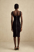 Fanny panel midi elbise