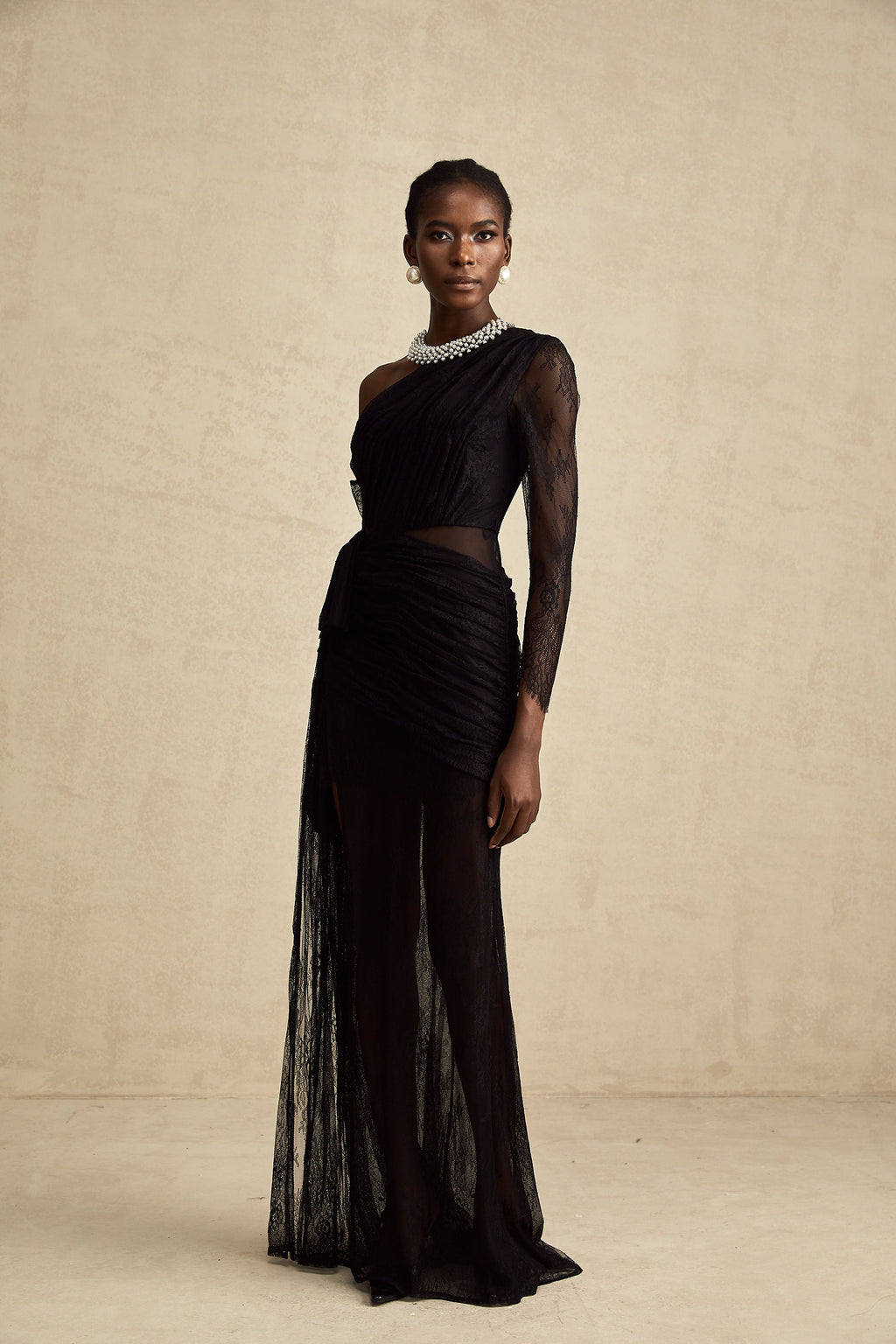 Jeanne dekolte maksi elbise