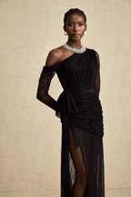 Jeanne dekolte maksi elbise