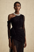 Jeanne dekolte maksi elbise