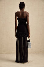 Fırfırlı Desenli Mini Elbise