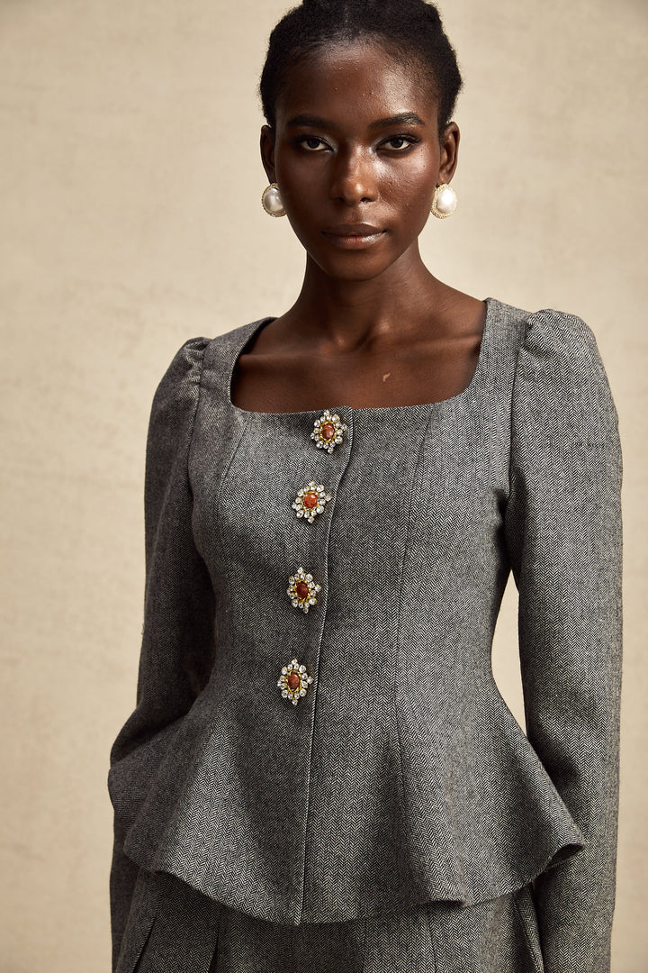 Agathe top ve etek takım