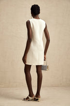 Tüvit İşlemeli Mini Elbise