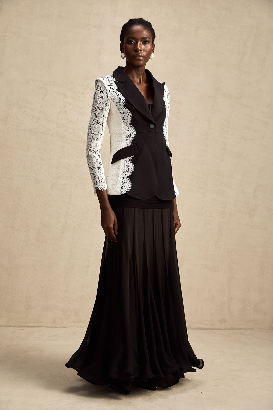 Sandrine dantel blazer ceket