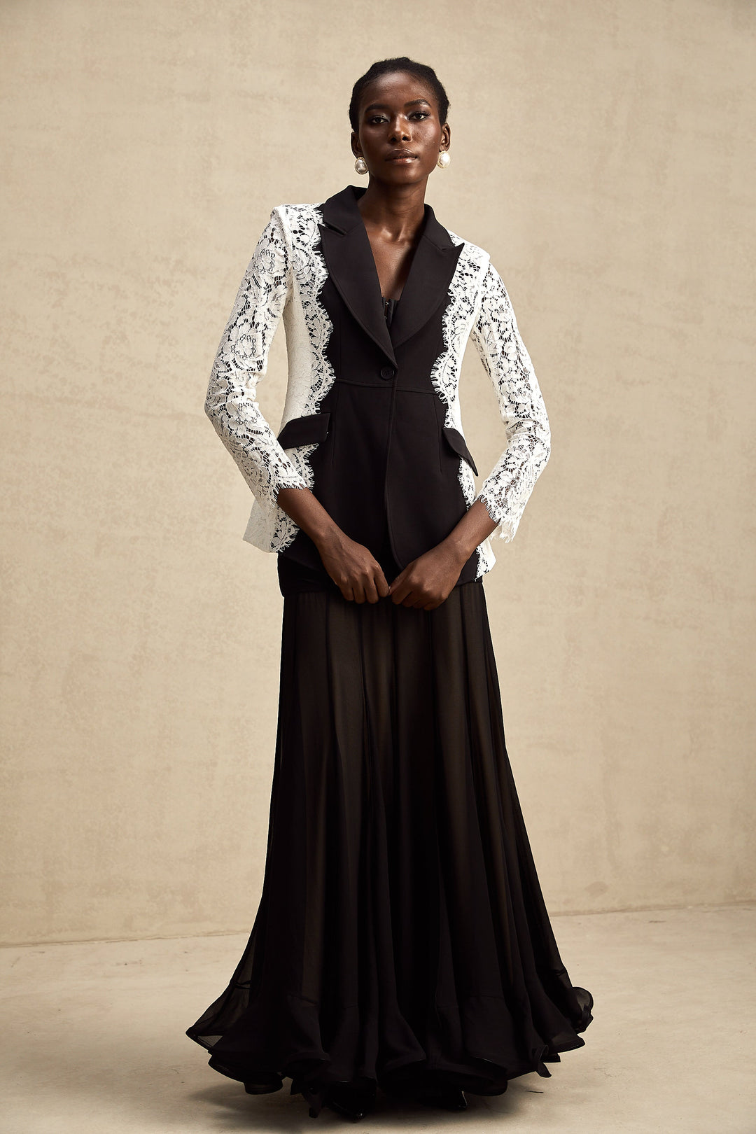 Sandrine dantel blazer ceket