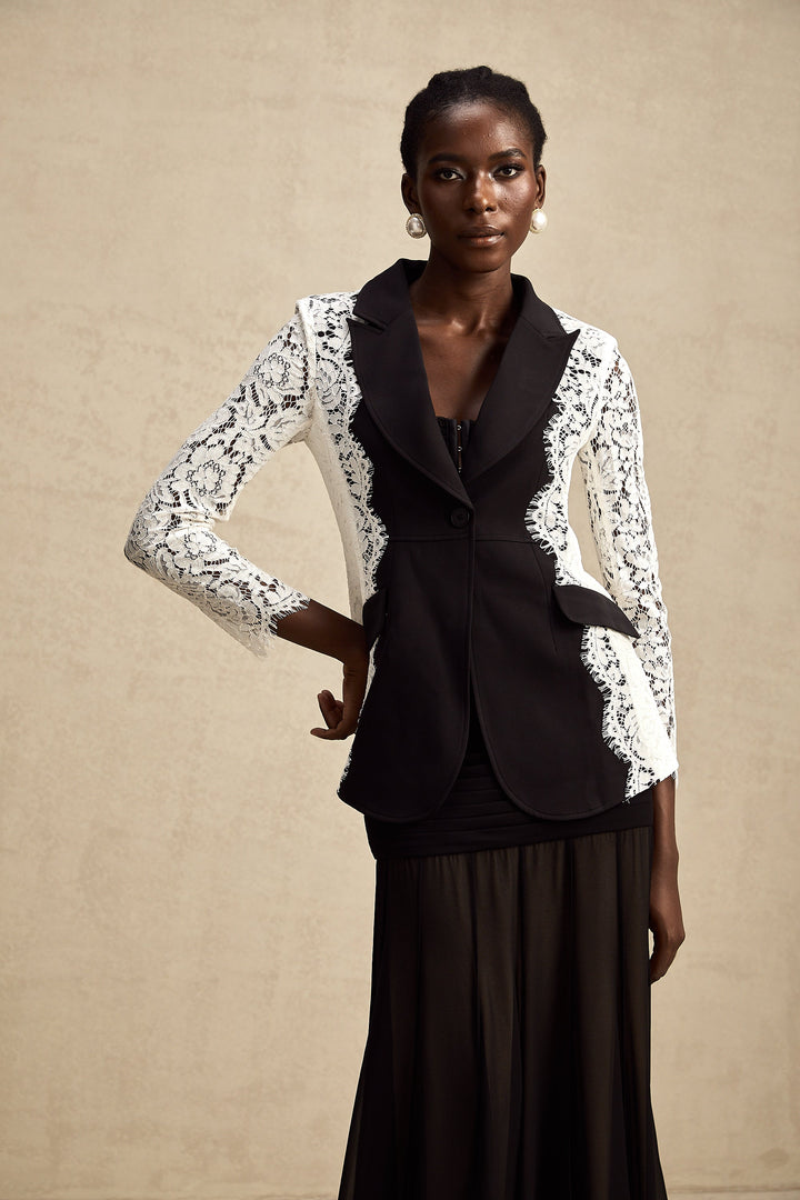 Sandrine dantel blazer ceket