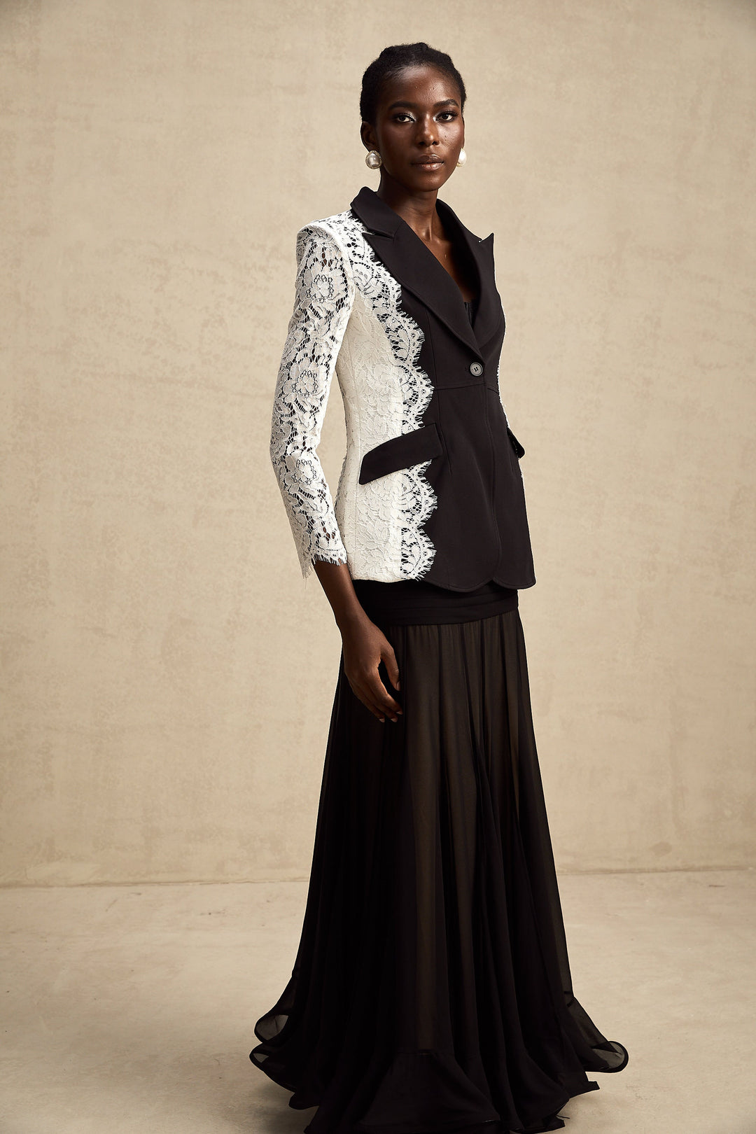 Sandrine dantel blazer ceket