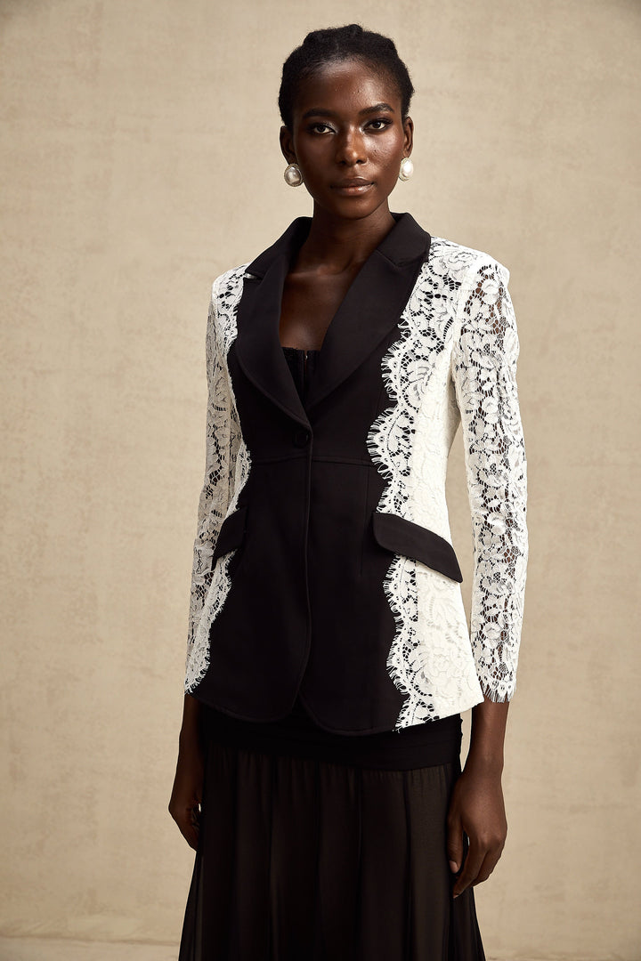 Sandrine dantel blazer ceket