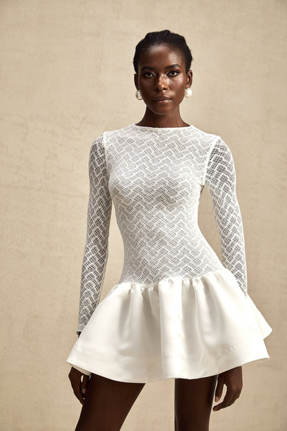 Océane dantel mini elbise