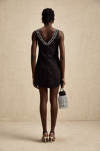 Léonore kristal mini elbise