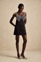 Léonore kristal mini elbise