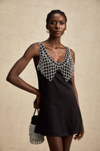 Léonore kristal mini elbise