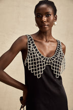 Léonore kristal mini elbise