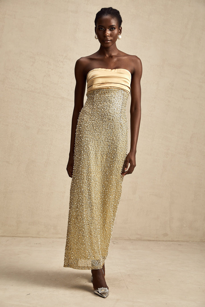 Marguerite maksi elbise