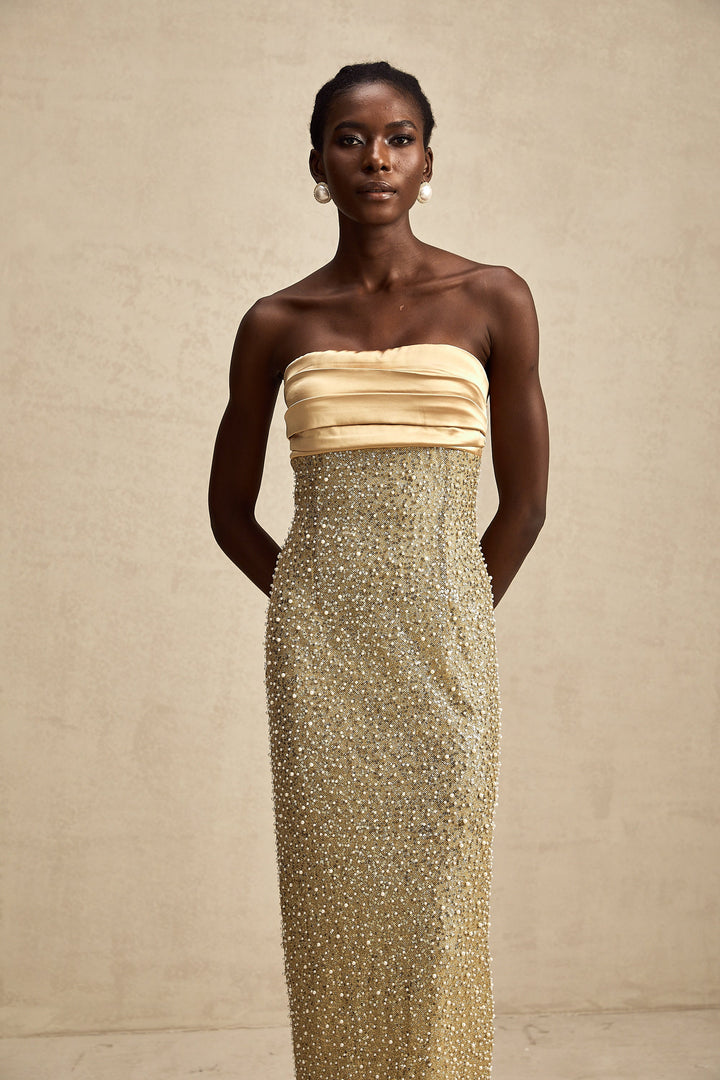 Marguerite maksi elbise
