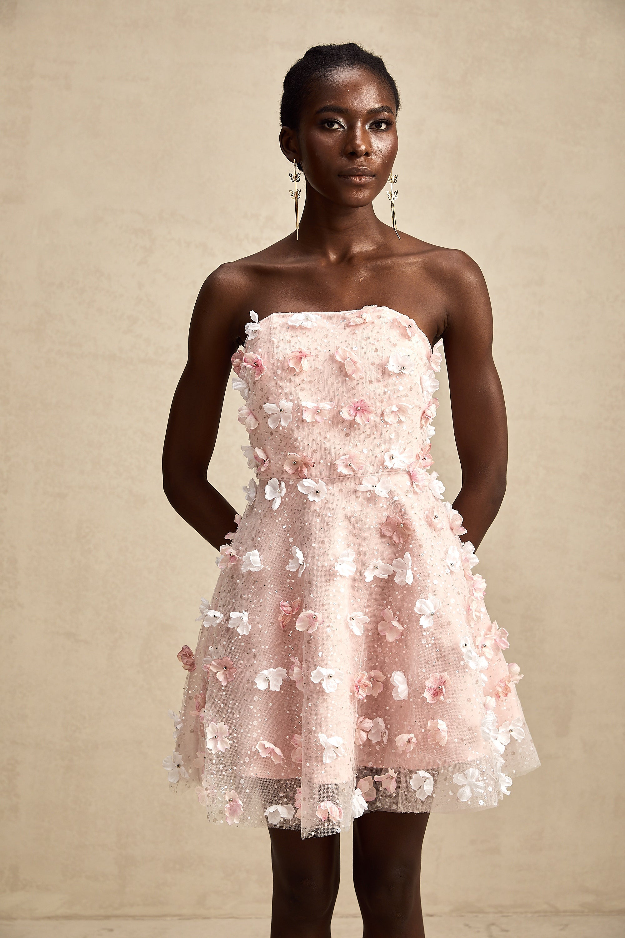 Lilou kabarık mini elbise