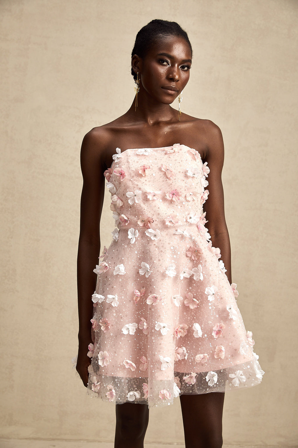 Lilou kabarık mini elbise