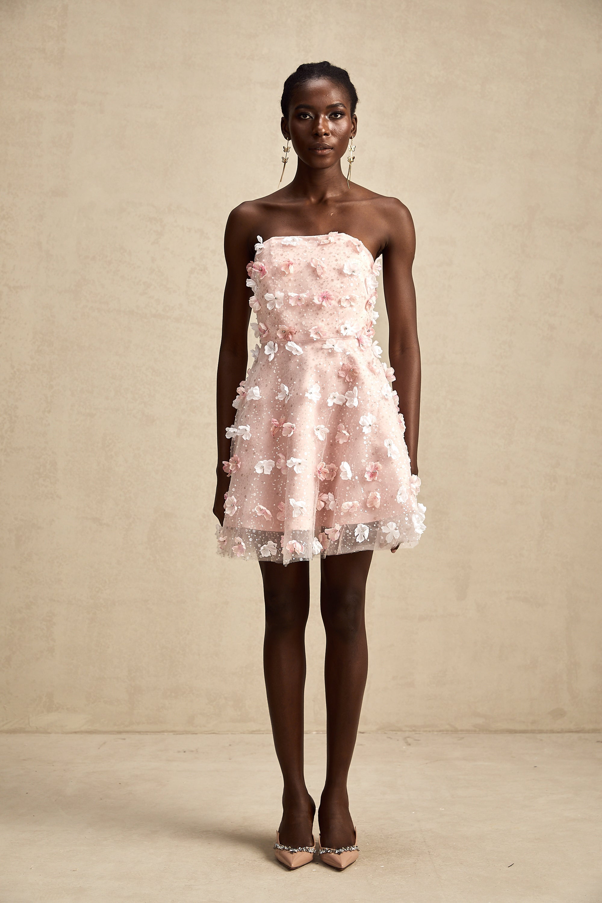 Lilou kabarık mini elbise