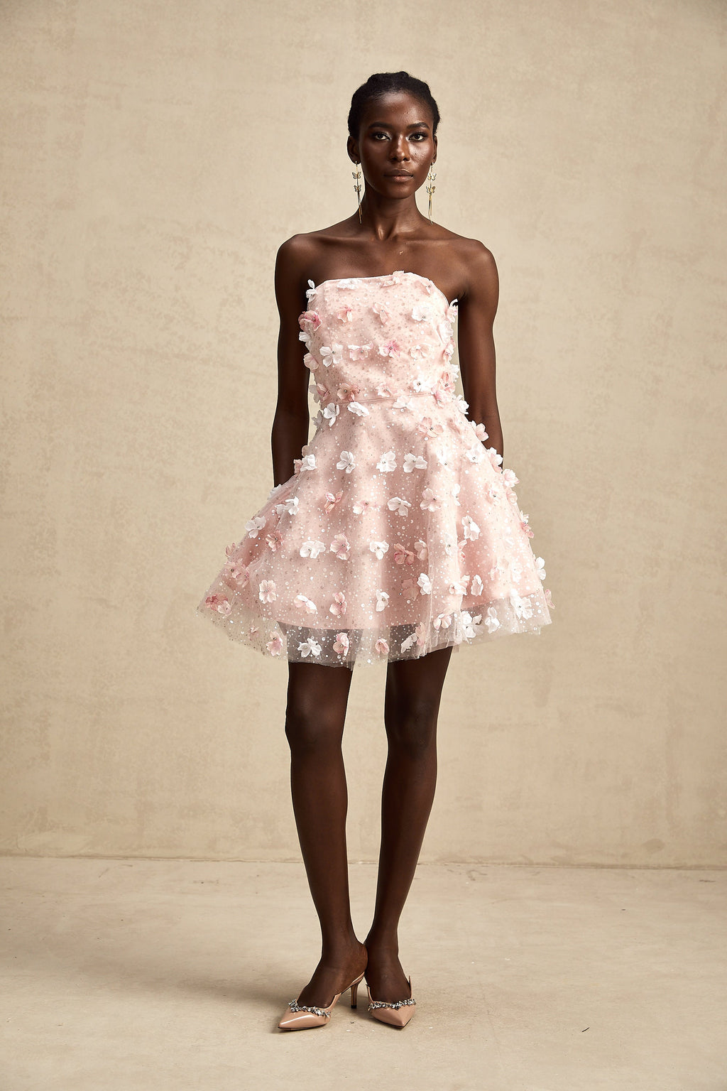 Lilou kabarık mini elbise