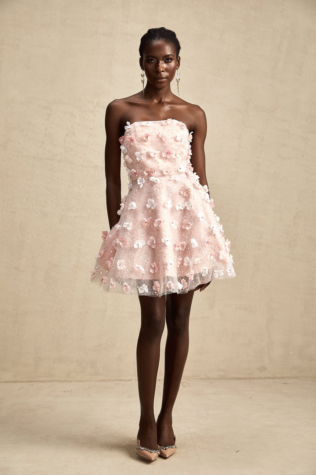 Lilou kabarık mini elbise