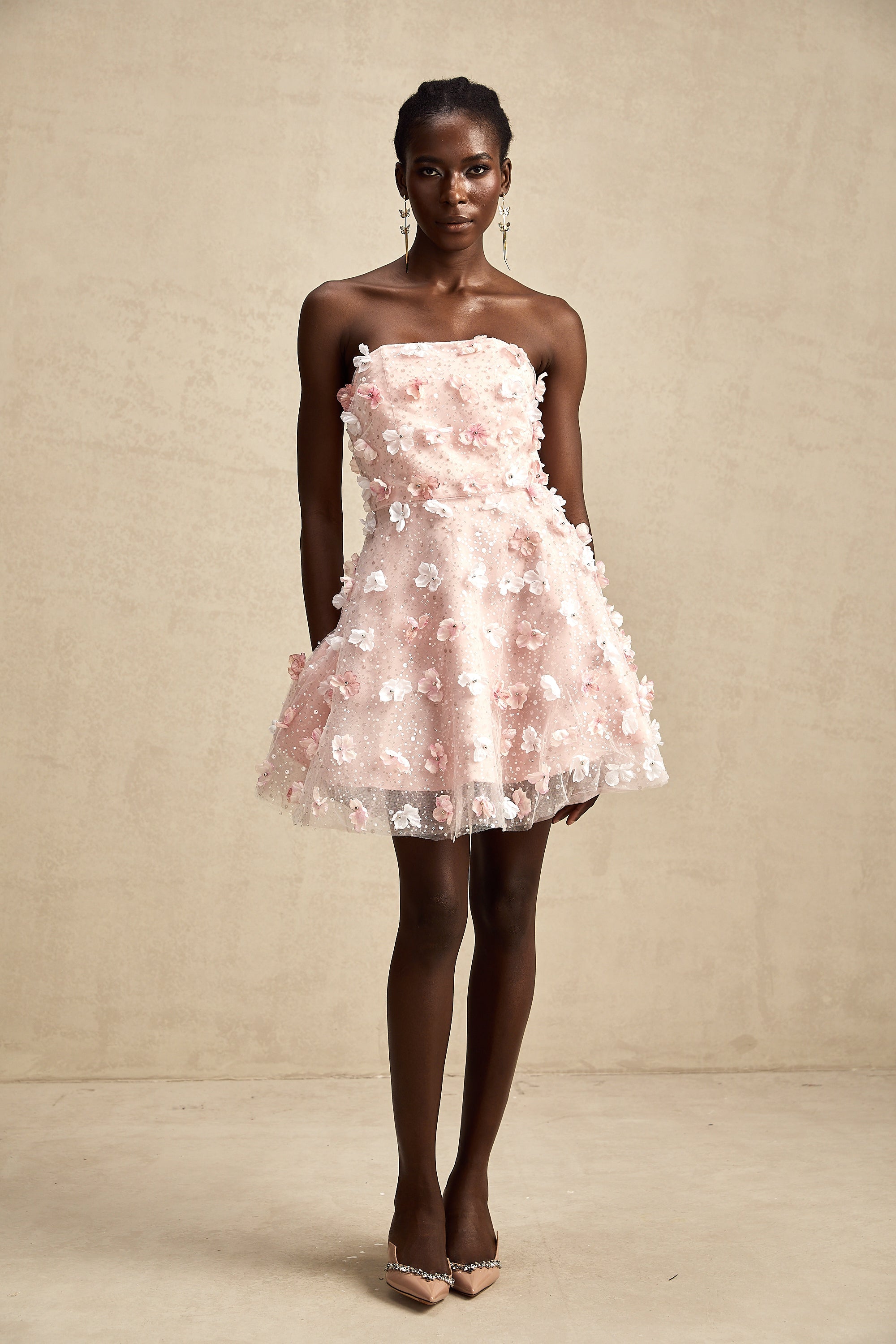 Lilou kabarık mini elbise