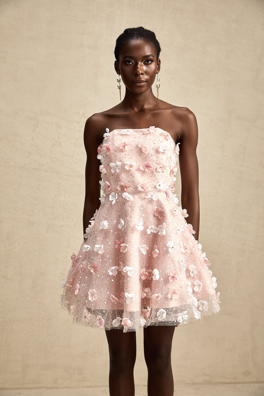 Lilou kabarık mini elbise