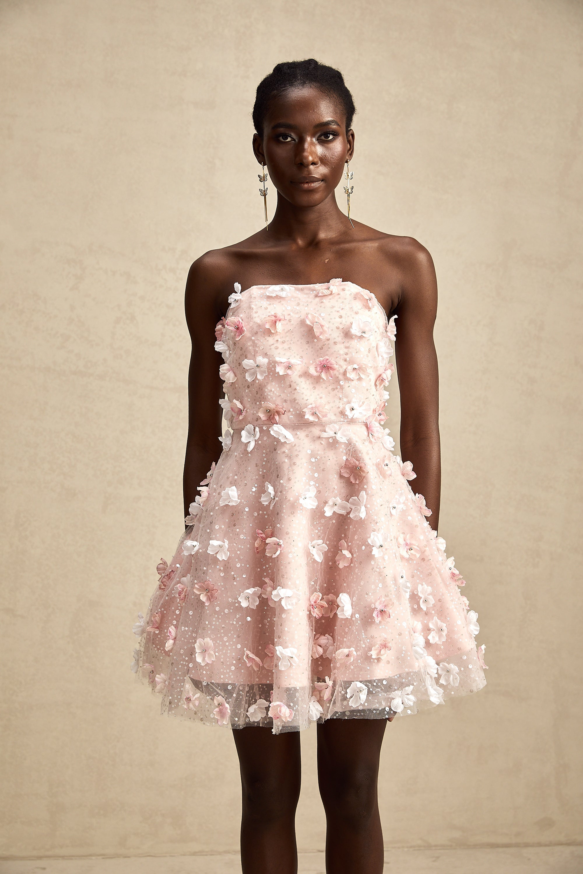 Lilou kabarık mini elbise