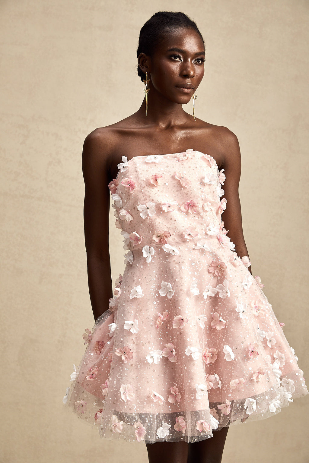 Lilou kabarık mini elbise