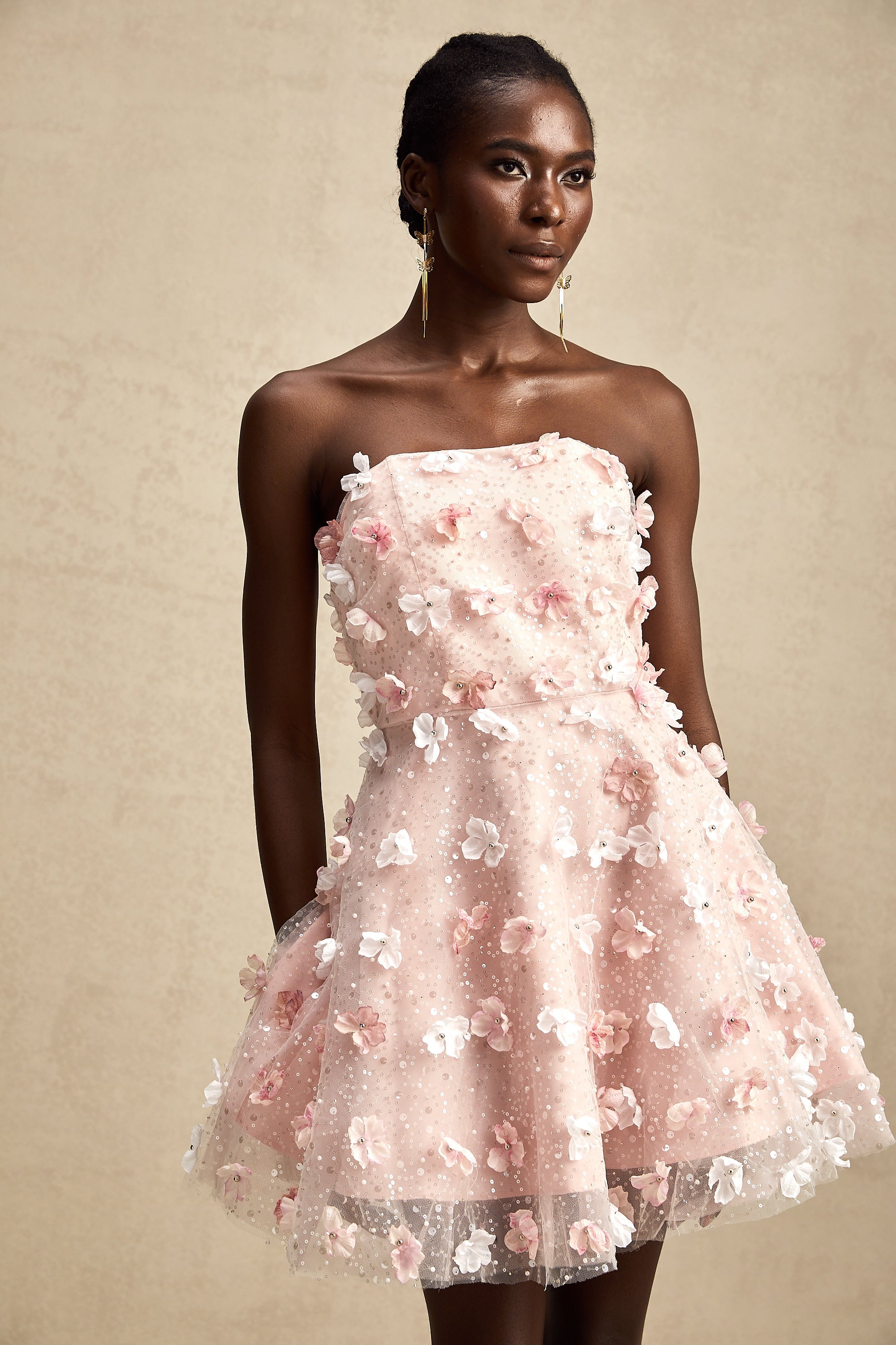 Lilou kabarık mini elbise