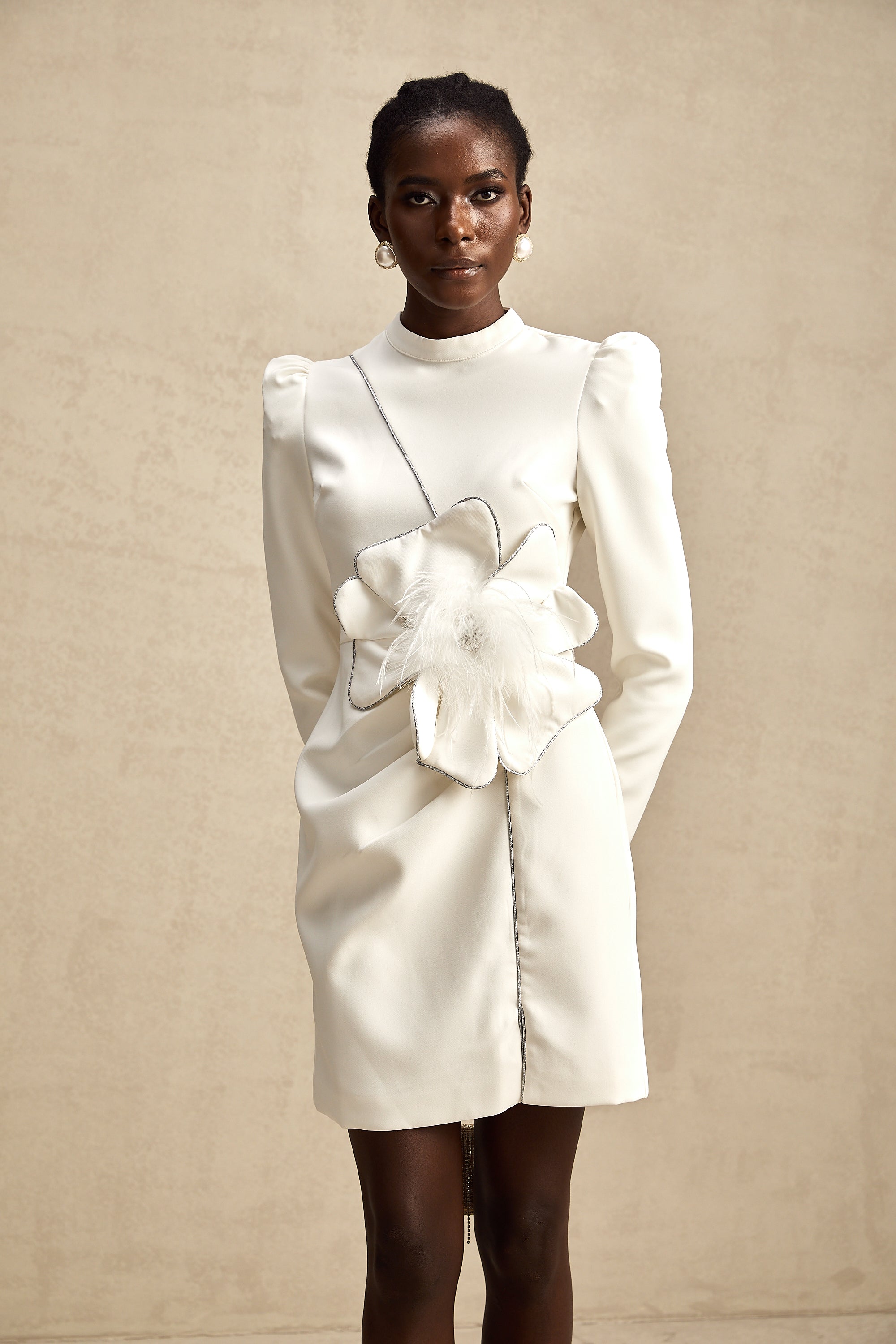 Inès çiçek mini elbise