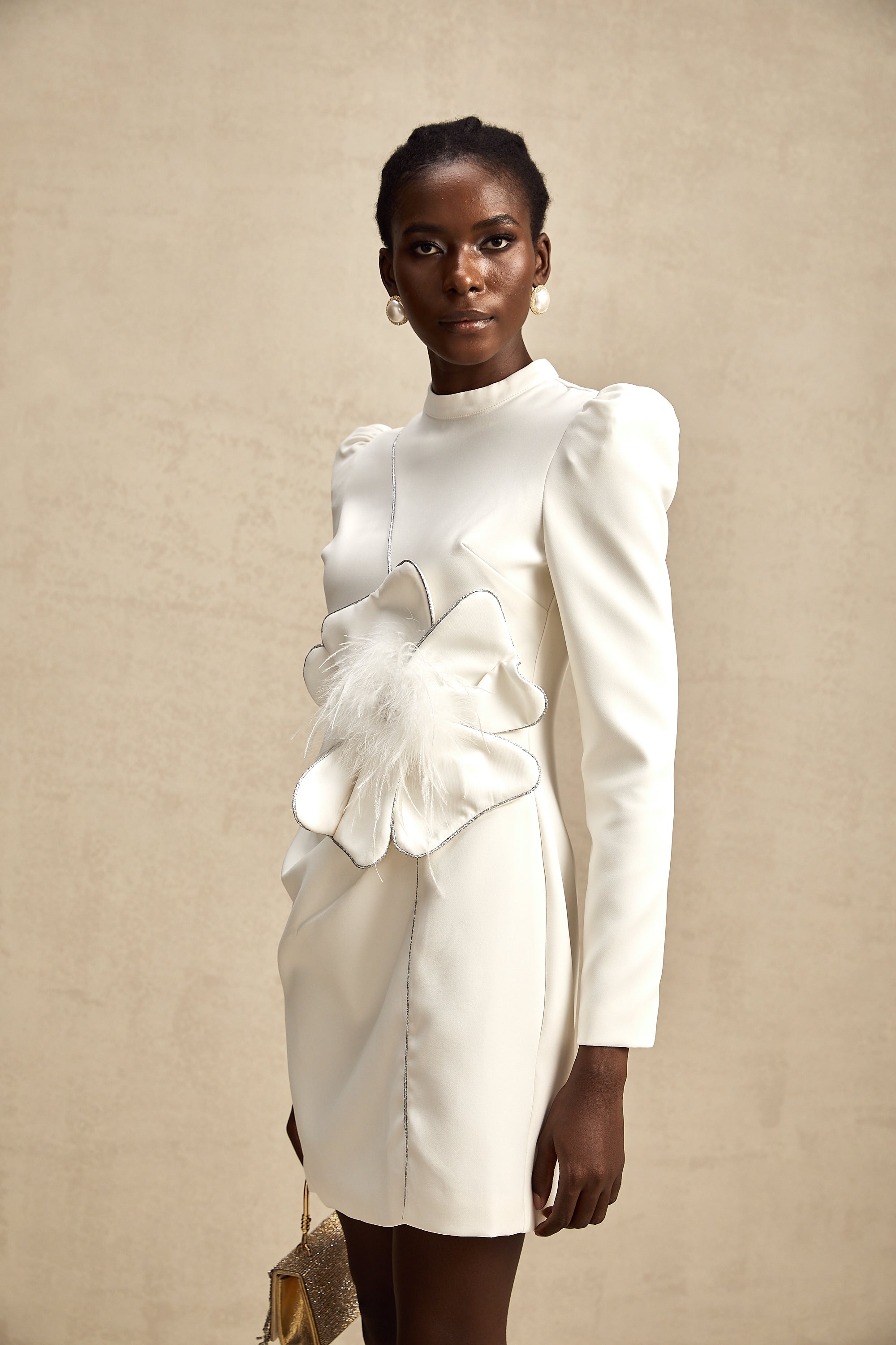 Inès çiçek mini elbise