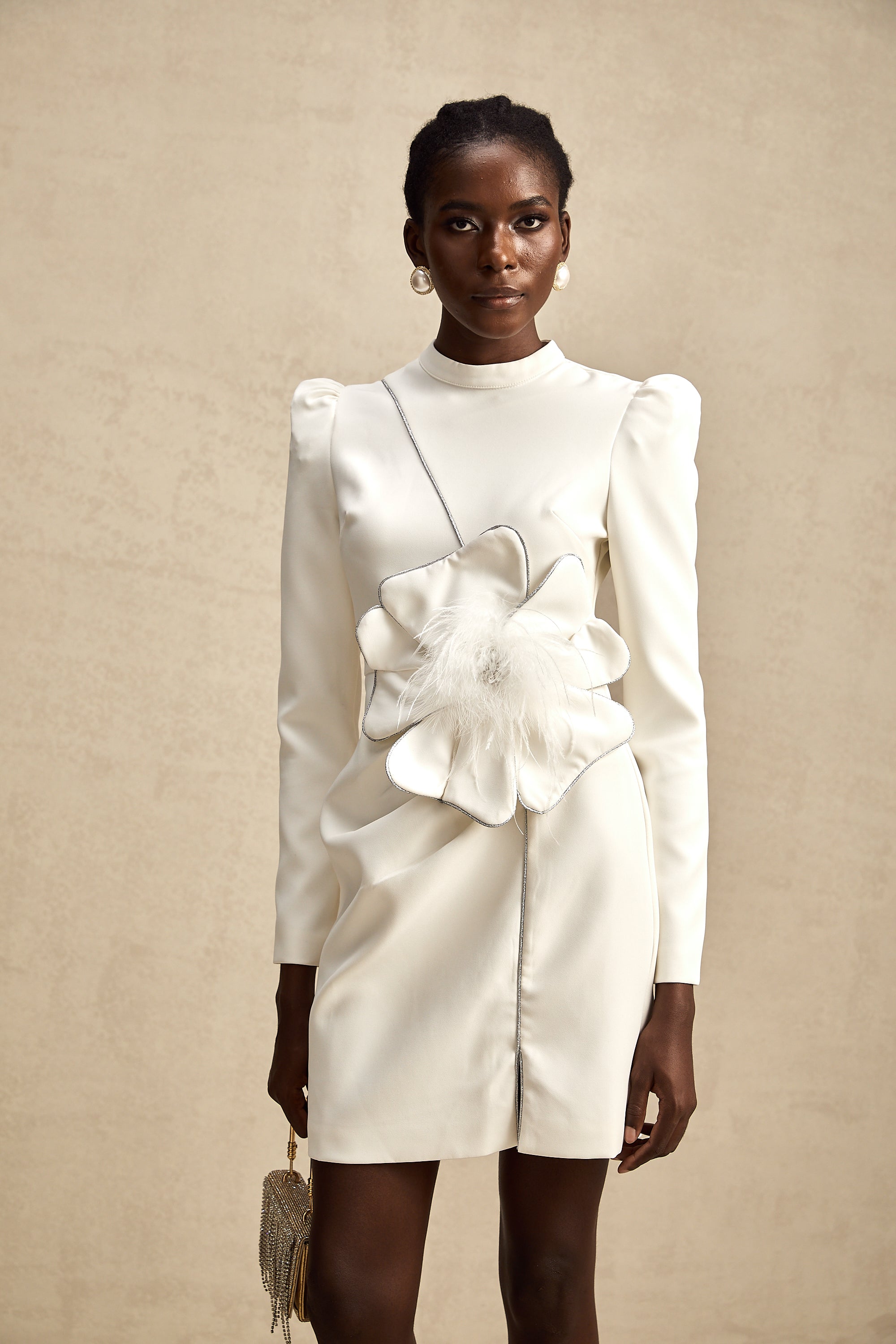 Inès çiçek mini elbise