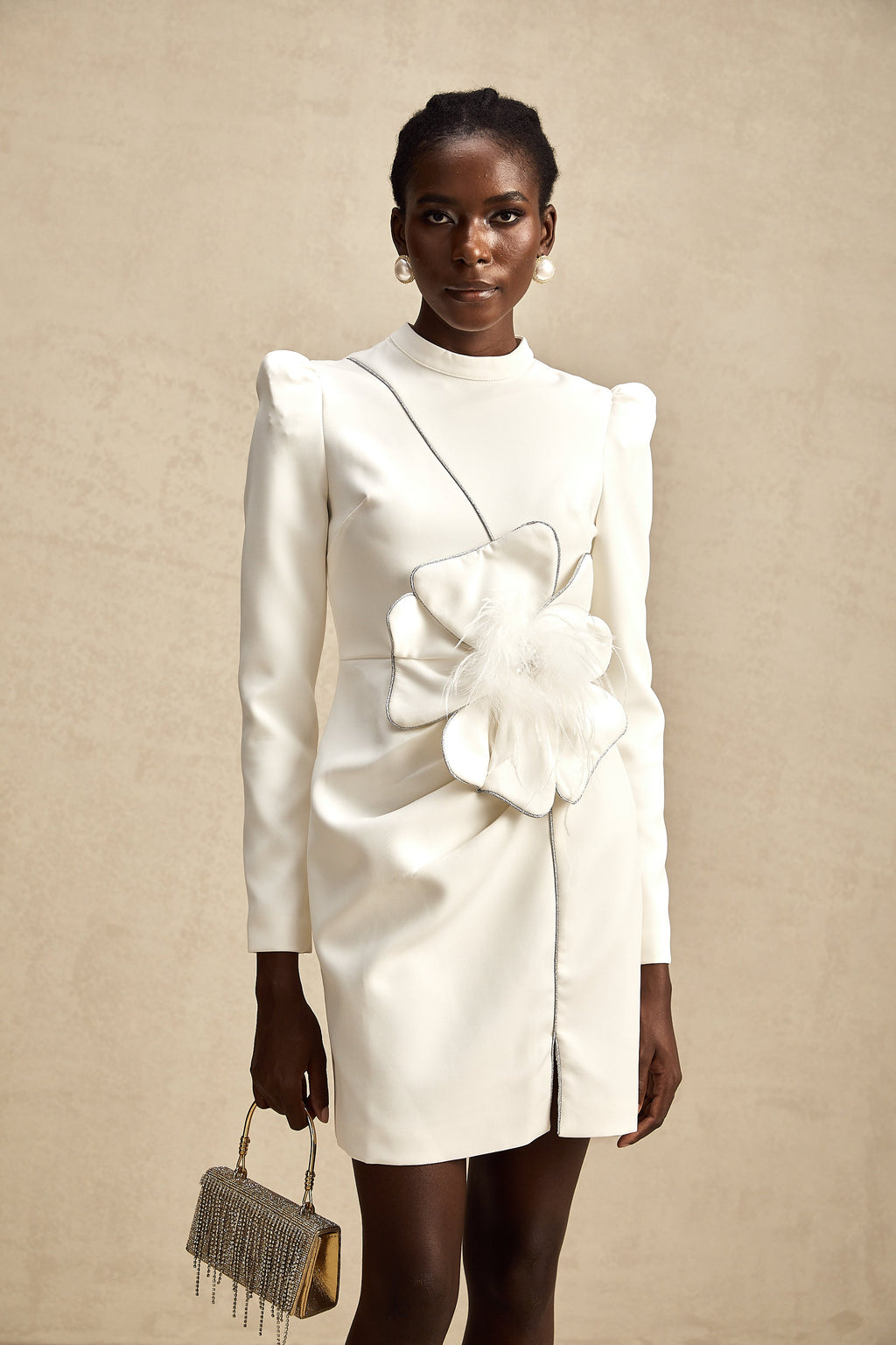 Inès çiçek mini elbise