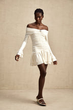 Émilie dantel mini elbise