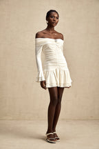 Émilie dantel mini elbise