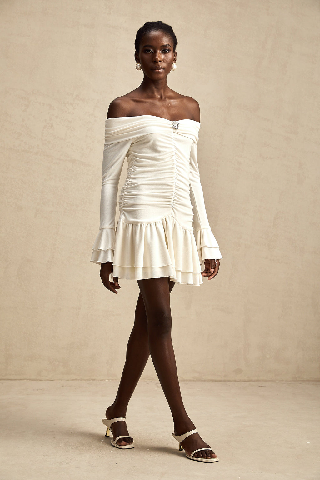 Émilie dantel mini elbise