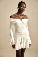 Émilie dantel mini elbise