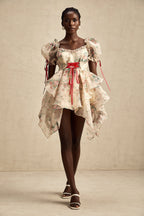 Salomé katmanlı tül mini elbise