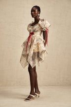 Salomé katmanlı tül mini elbise