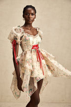 Salomé katmanlı tül mini elbise