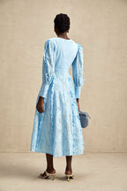 Raphaëlle fırfırlı midi elbise